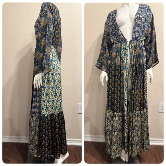 Free PEOPLE BOMBAY KIMONO ONE SIZE - Picture 13 of 16